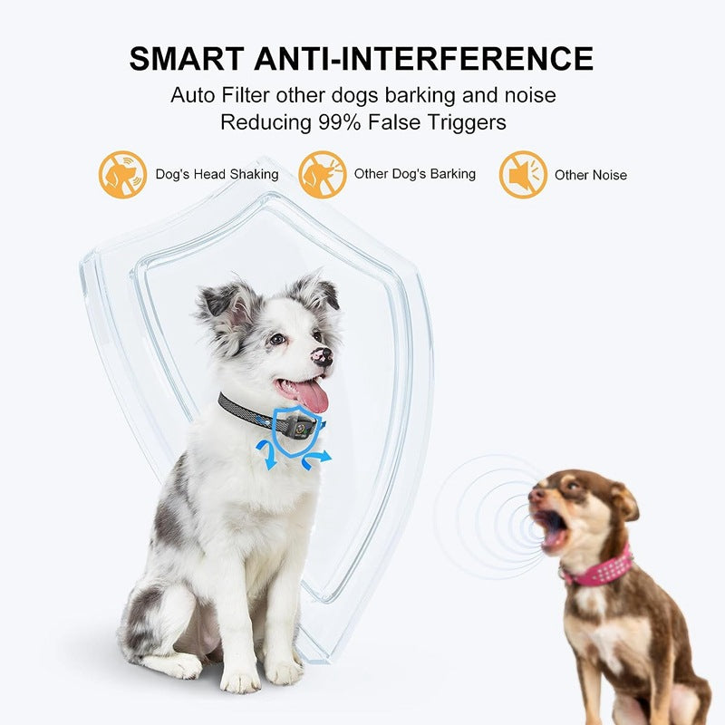 Smart Anti-Bark Vibration Collar with Color Display